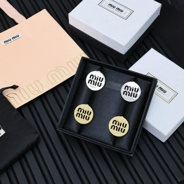 Boucles d'oreilles gâteau rond creux Miu miu (9044)