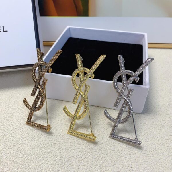 Broche en fil de forêt de peupliers Yves Saint Laurent (DF8E)