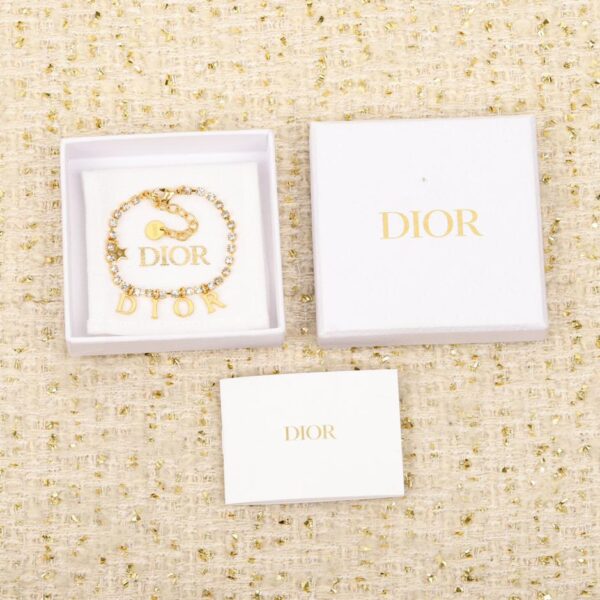 Bracelet strass lettre Dior