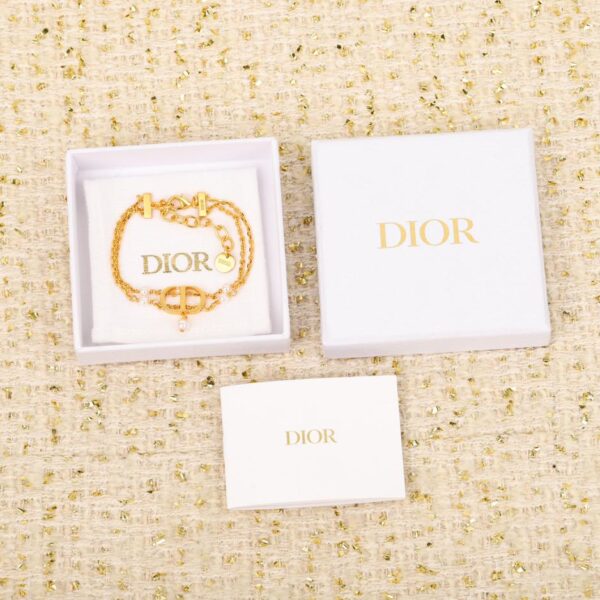 Bracelet de perles CD double épaisseur Dior