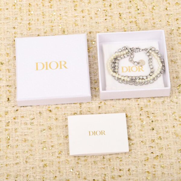 Bracelet Dior 3 couches de perles et diamants