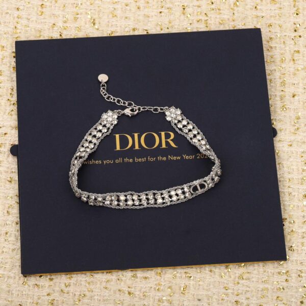 Collier ras de cou double épaisseur en diamants Dior