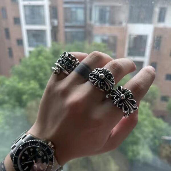 Bague large Watcher Chrome Hearts