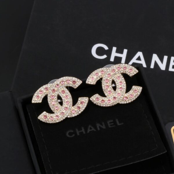 Boucles d'oreilles à clous double C classiques Chanel (6C27)