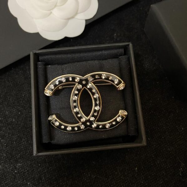 Chanel dernière broche en résine transparente (D9DE)