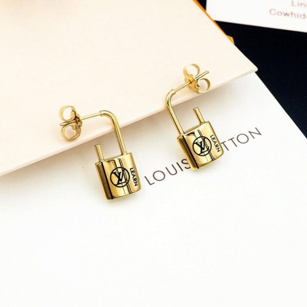 Boucles d'oreilles Louis Vuitton Charity Lock en argent Lockit en édition limitée (1DDF)