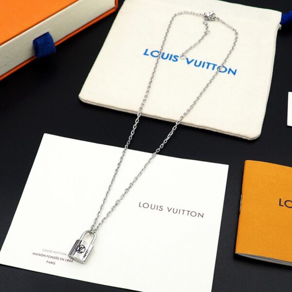 Louis Vuitton Charity Lock Collier Lockit en argent en édition limitée (6444)