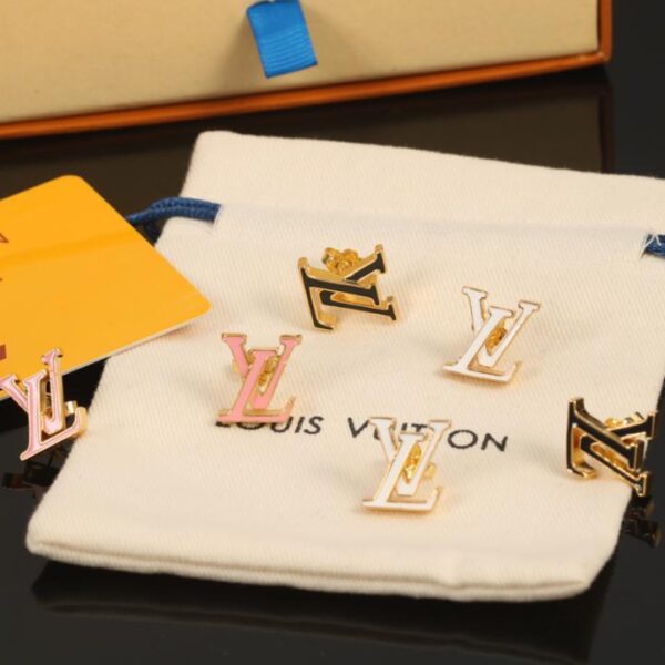 Boucles d'oreilles à tige en forme de goutte d'huile Louuis Vuitton (C687)