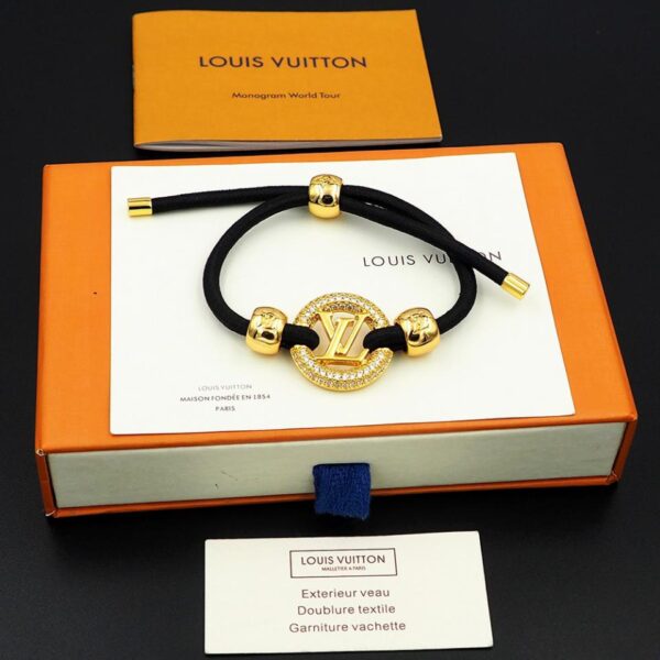 Bracelet à cordon élastique coloré Louis Vuitton Circle Full Diamond (9A10)