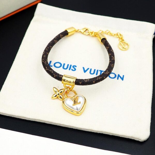 Bracelet cadenas coeur Louis Vuitton (2D7B)