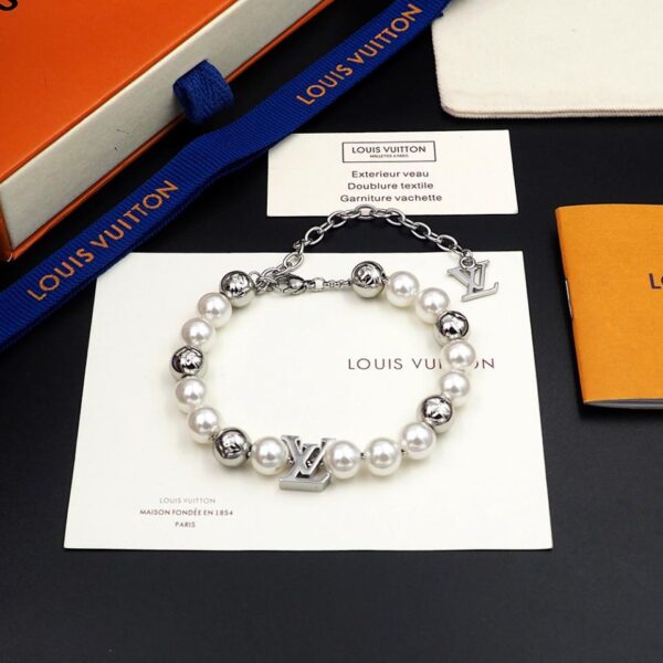Bracelet de perles monogramme Louis Vuitton (F754)
