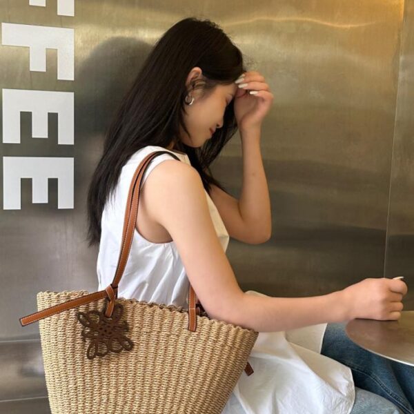 LOEWE sac de paille sac de paille style été