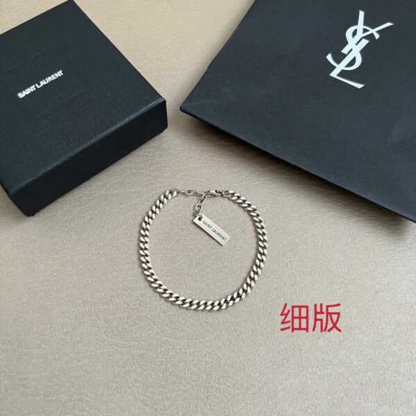 Bracelet fait main Yves Saint Laurent en laiton d'origine (XSFP4)