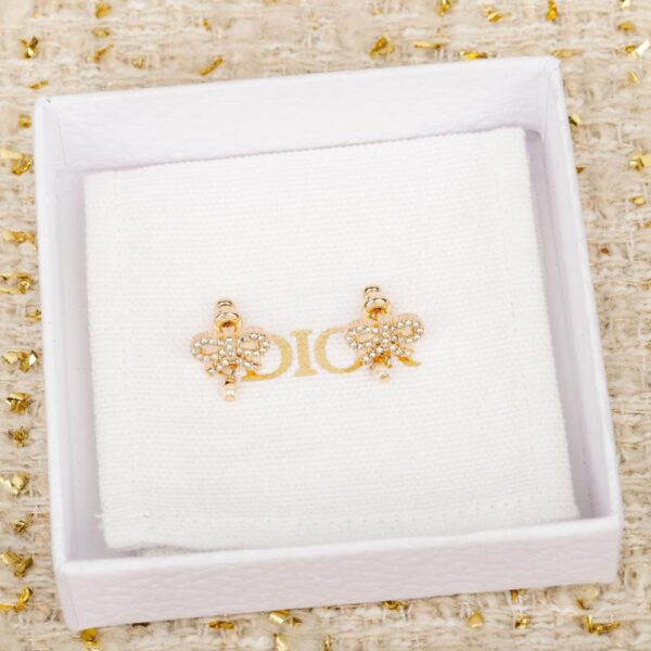 Boucles d'oreilles Dior Full Diamond Bow Pearl (N2IQC)