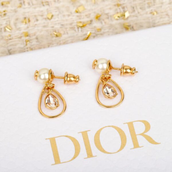 Boucles d'oreilles en forme de larme avec perles CD (5AA7D)