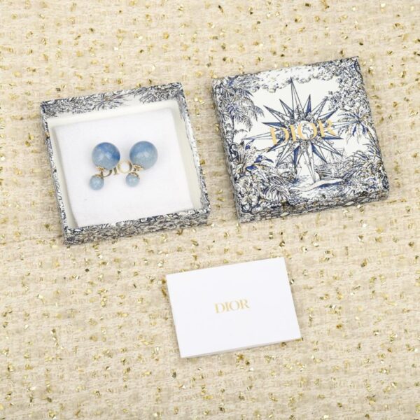Boucles d'oreilles en marbre bleu D (UWLRP)