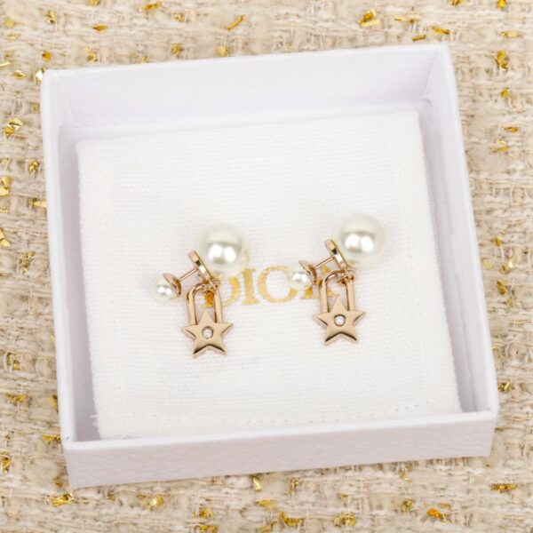 Boucles d'oreilles Dior Pentagramme Perle (5YH4T)