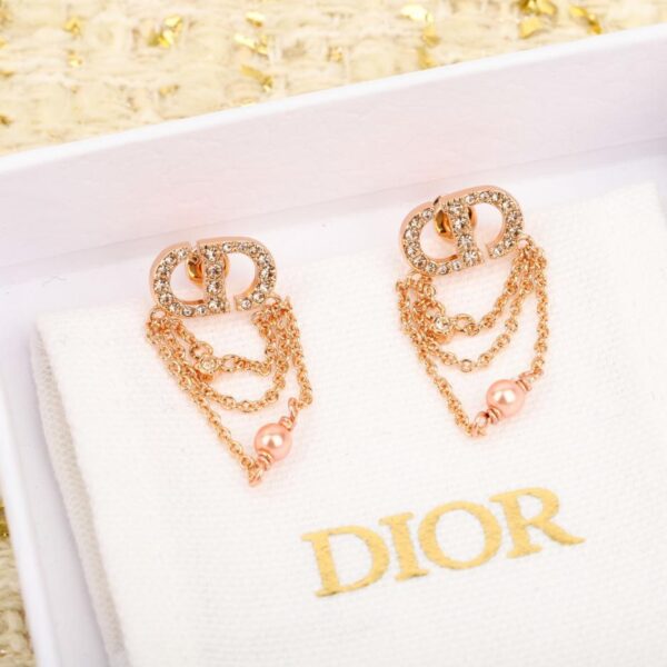 Boucles d'oreilles à tige en perles et diamants Dior (4GJO7)