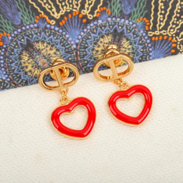 Boucles d'oreilles à motif cœur Dior (TCVAK)
