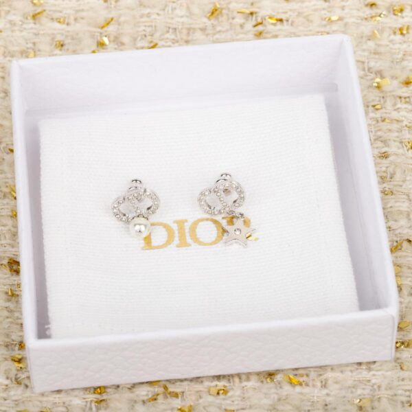 Boutique / Boucles d'oreilles Dior CD Étoile et Cœur à perles, or et argent (AHEW5)