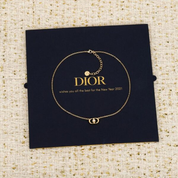 Boutique / 【Collier de perles Dior CD】Laiton avec cristaux Swarovski (46FX1)