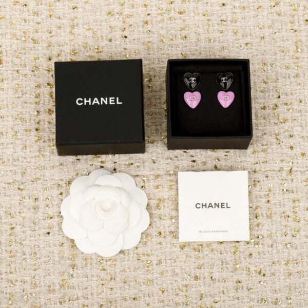 Boutique / 【Boucles d'oreilles Chanel rose en forme de double C】(W4IGS)