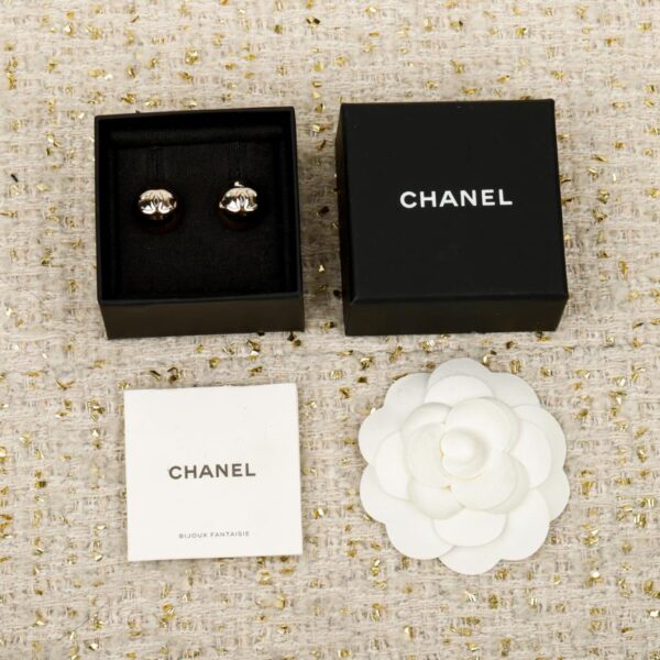 Boutique / 【Boucles d'oreilles Chanel en métal doré clair 25 carats, double C】(3CT7F)