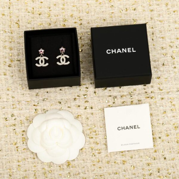 Boutique / 【Boucles d'oreilles Chanel Double C en pierre précieuse étoile rose】(D2C3R)