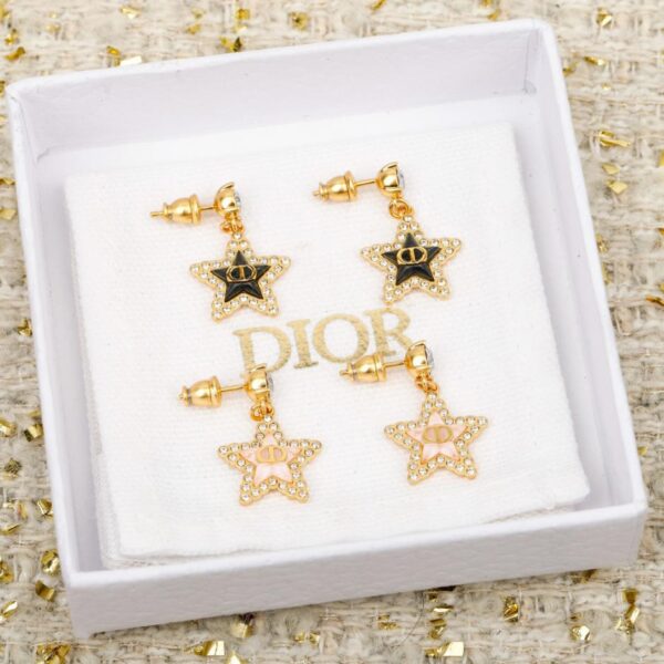 Boucles d'oreilles Dior étoile à cinq branches CD (9FALC)
