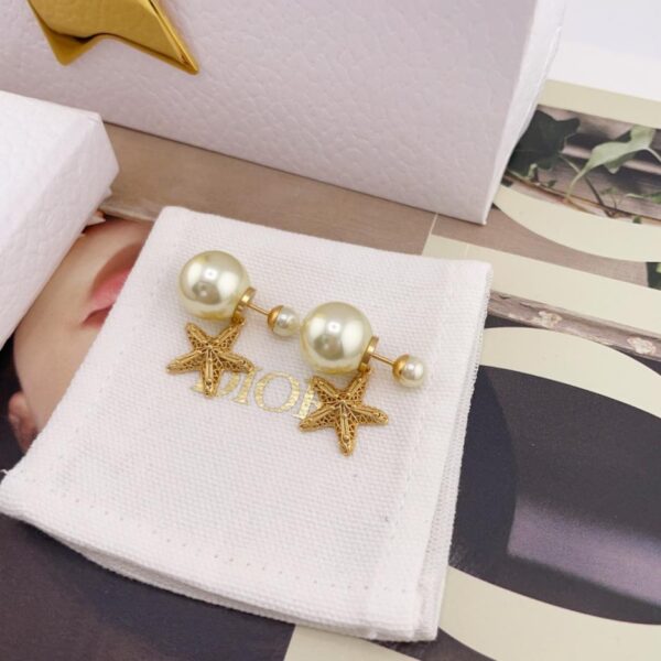 Boucles d'oreilles Dior Étoile de mer Double Perle (36WVW)