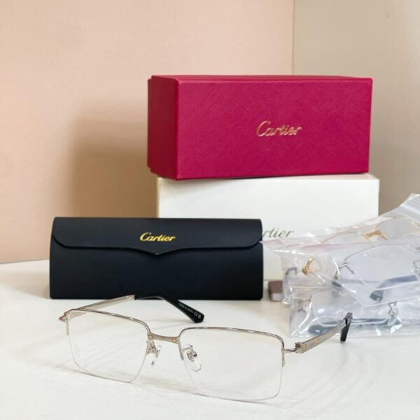 Monture de lunettes Cartier semi-cerclée, compatible avec des verres correcteurs, MODÈLE CT0554O(4USFZ0)