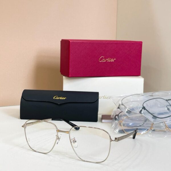 Monture de lunettes Cartier, compatible avec verres correcteurs, MODÈLE CT0553O(7T4ANG)