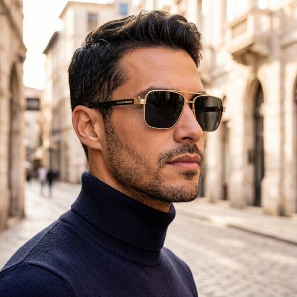 Lunettes de soleil PRADA haut de gamme, tendance et polyvalentes pour hommes (H32ETQ)